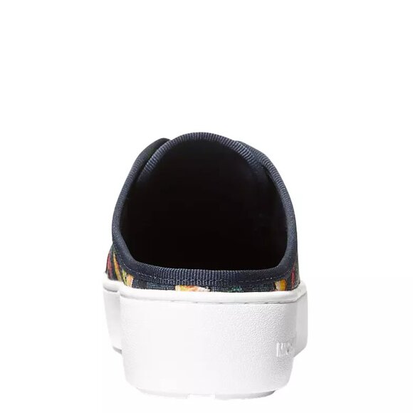 Michael Kors Poppy Logo Slip-On Slide Sneaker Navy Multi - Picture 4 of 4